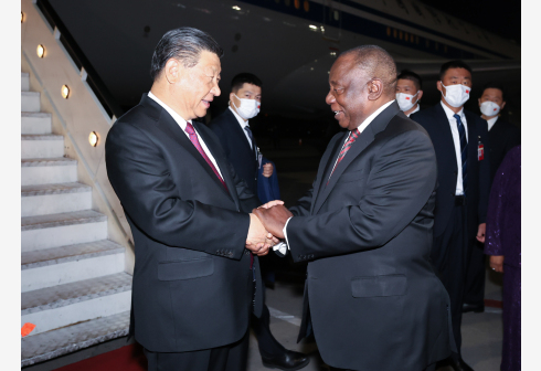 Xi arrives in South Africa for 15th BRICS Summit, state visit